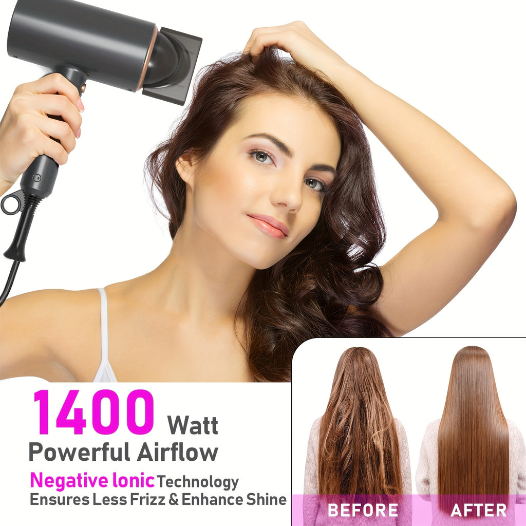 Professional High-Speed Hair Dryer Set - Fast Drying Lightweight Blow Dryer with Complete Accessories for Salon & Home Use
