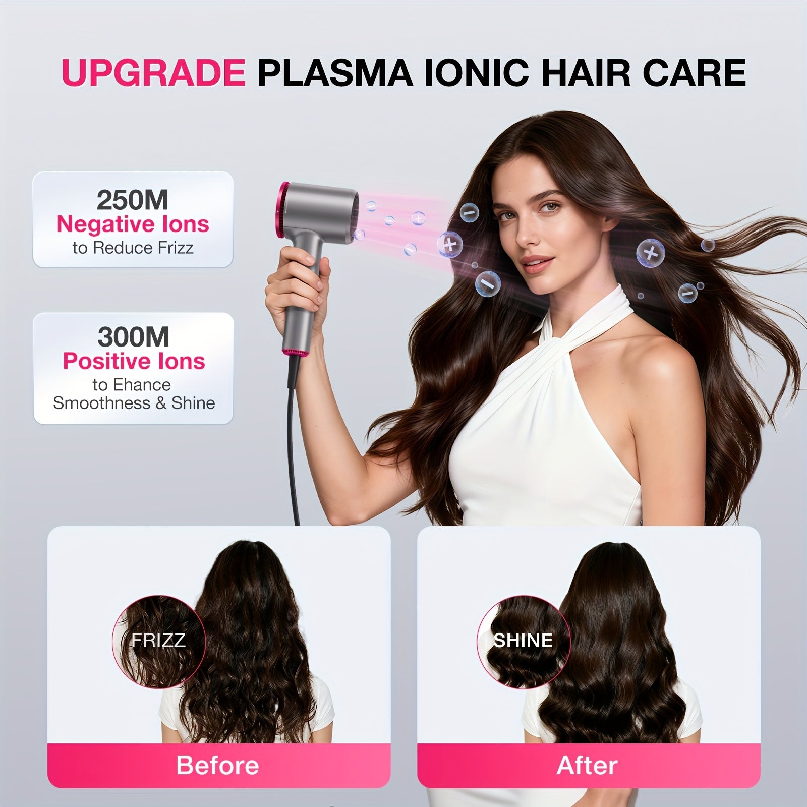 Quick-Drying Hair Dryer Featuring a Diffuser for Curly Hair, 1875W Professional Ionic Blow Dryer Suitable for Both Women And Men, Lightweight And Powerful Portable Hair Dryer Ideal for Travel, Perfect Gift for Friends And Partners