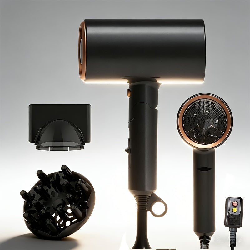 Professional High-Speed Hair Dryer Set - Fast Drying Lightweight Blow Dryer with Complete Accessories for Salon & Home Use