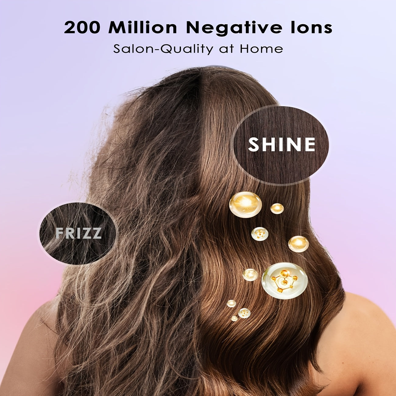 Ionic Hair Dryer, High-Speed Blow Dryer - 110, 000 RPM Brushless Motor, 500 Million Negative Ions, Ultra-Light & Small, Smart Temp Control, Quiet Hairdryer for Women, Ideal for Travel, Home