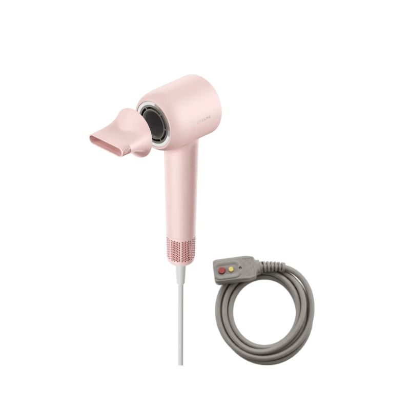 Hair Dryer - Dreame Gleam Pink – Powerful Fast Drying, Lightweight, 200M Negative Ions for Frizz-Free Shine, Low Noise, Intelligent Temperature Control, 4 Temp Settings, Compact & Ergonomic Design,Pink