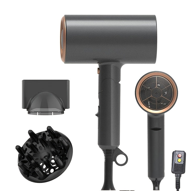 Professional High-Speed Hair Dryer Set - Fast Drying Lightweight Blow Dryer with Complete Accessories for Salon & Home Use