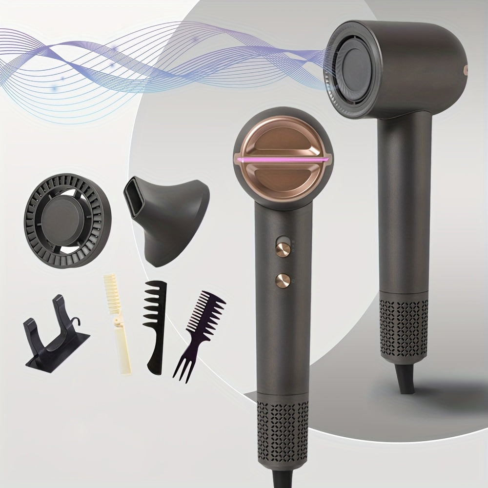 Negative Ion Hair Dryer, Professional High-speed Hair Dryer, Brushless Motor, Quick Hair Drying, 3 Speed Settings And 4 Temperature Options, Low Noise, Suitable for Home, Travel And Salon Use, The Perfect Gift for Women