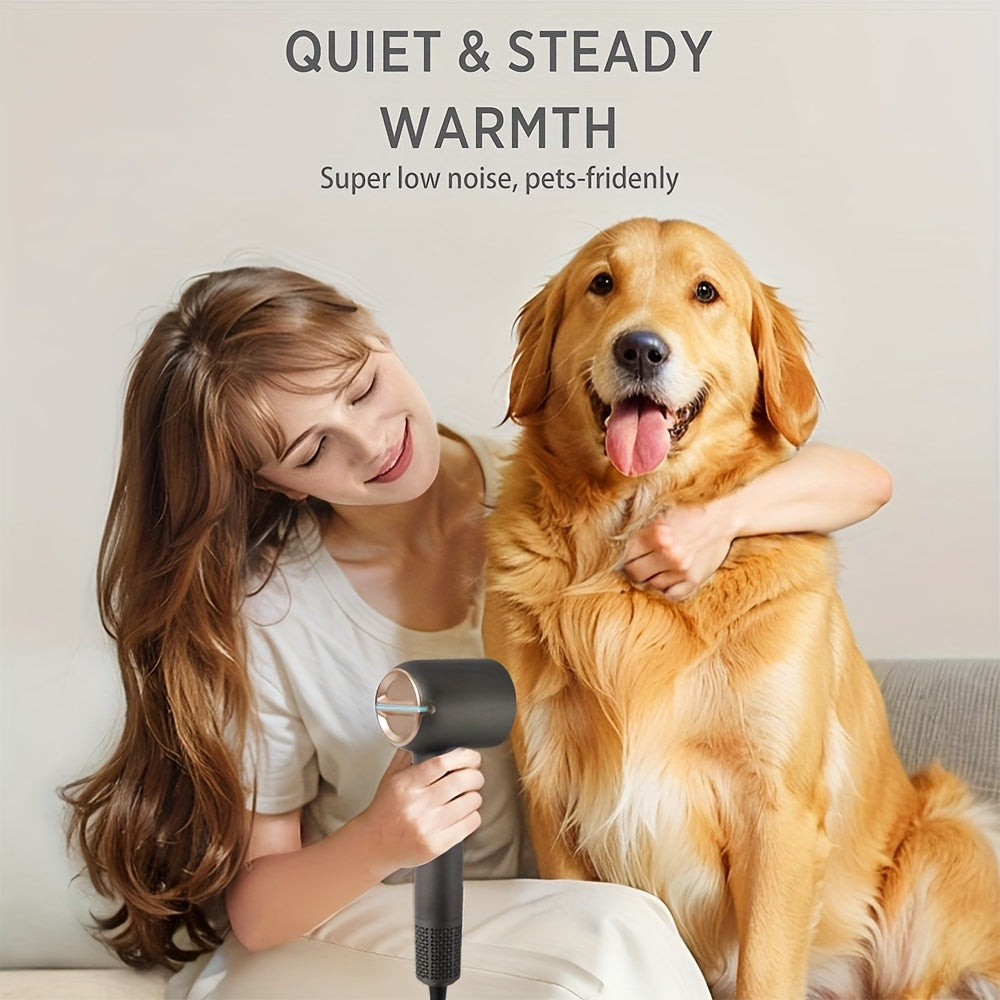 Negative Ion Hair Dryer, Professional High-speed Hair Dryer, Brushless Motor, Quick Hair Drying, 3 Speed Settings And 4 Temperature Options, Low Noise, Suitable for Home, Travel And Salon Use, The Perfect Gift for Women
