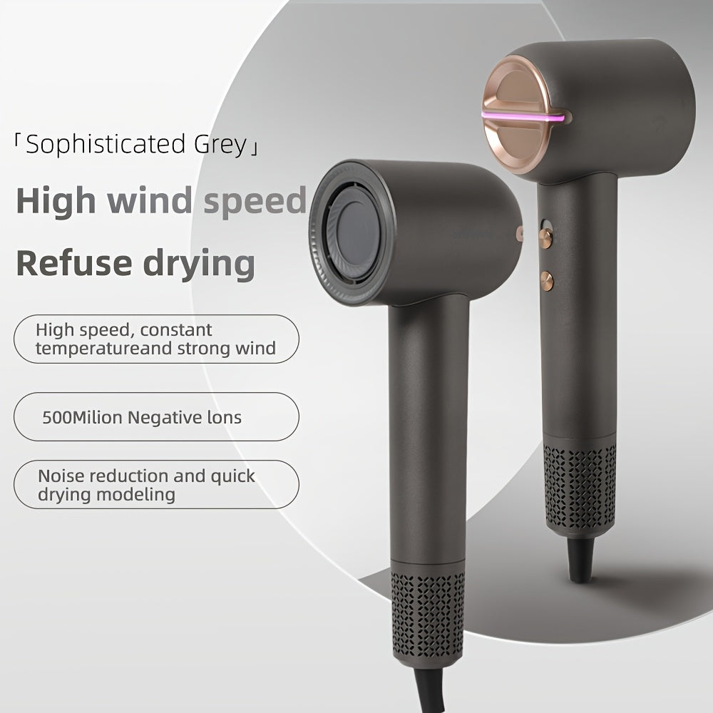Negative Ion Hair Dryer, Professional High-speed Hair Dryer, Brushless Motor, Quick Hair Drying, 3 Speed Settings And 4 Temperature Options, Low Noise, Suitable for Home, Travel And Salon Use, The Perfect Gift for Women