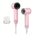 Mini Travel Hair Dryer Suptriblow, 110000 RPM Ionic Blow Dryer, Portable Hair Dryer For Fast Drying, Small Low Noise Hair Dryer With HD Digital Display, Compact Hair Dryer For Women - Pink