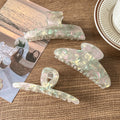 French Lazy Style Simple Lazy Light Acetic Acid Gloss Symphony Grab Clip Korean Edition Fashion Foreign Gas Disc Hairpin Female