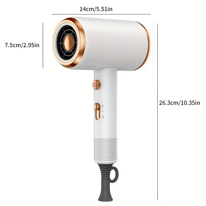 Powerful 1800W Ionic Hair Dryer with Diffuser - 2 Speeds, 3 And Cooling Buttons for Straight And Curly Hair - Perfect for Home, Travel, And Salon Use