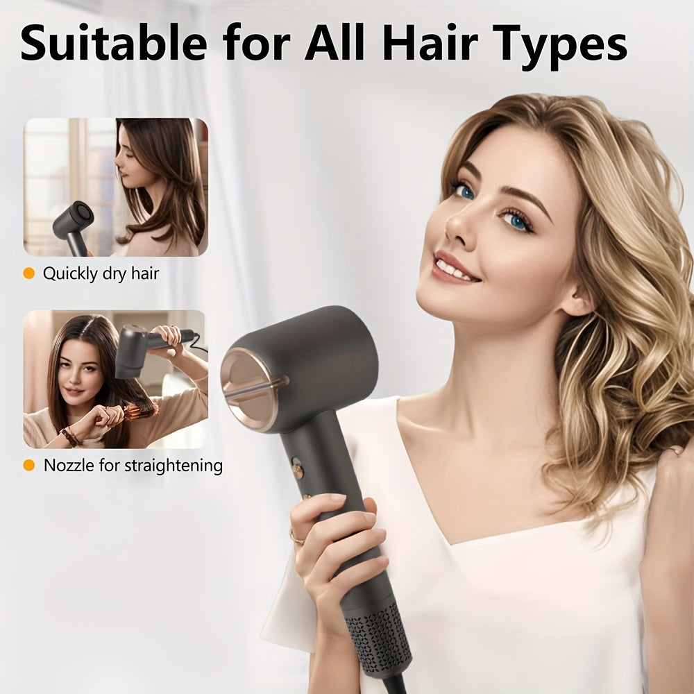 Negative Ion Hair Dryer, Professional High-speed Hair Dryer, Brushless Motor, Quick Hair Drying, 3 Speed Settings And 4 Temperature Options, Low Noise, Suitable for Home, Travel And Salon Use, The Perfect Gift for Women