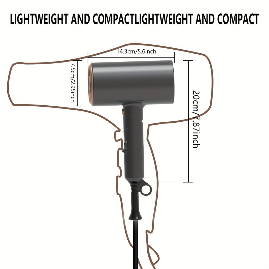 Professional High-Speed Hair Dryer Set - Fast Drying Lightweight Blow Dryer with Complete Accessories for Salon & Home Use